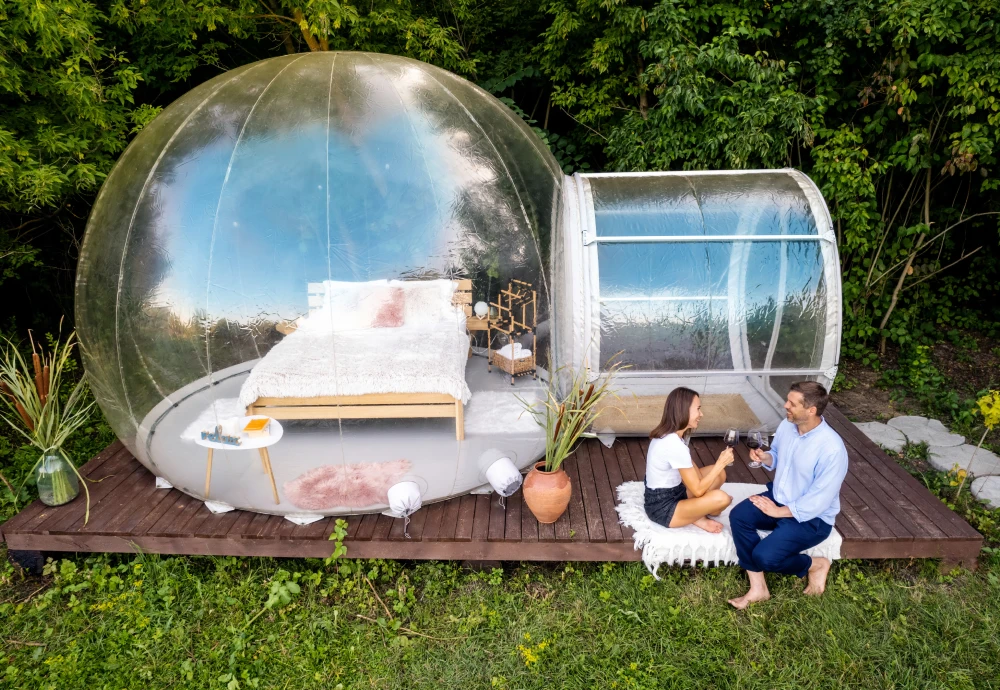 single tunnel bubble tent