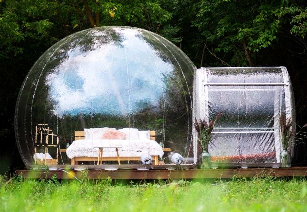 inflated bubble tent